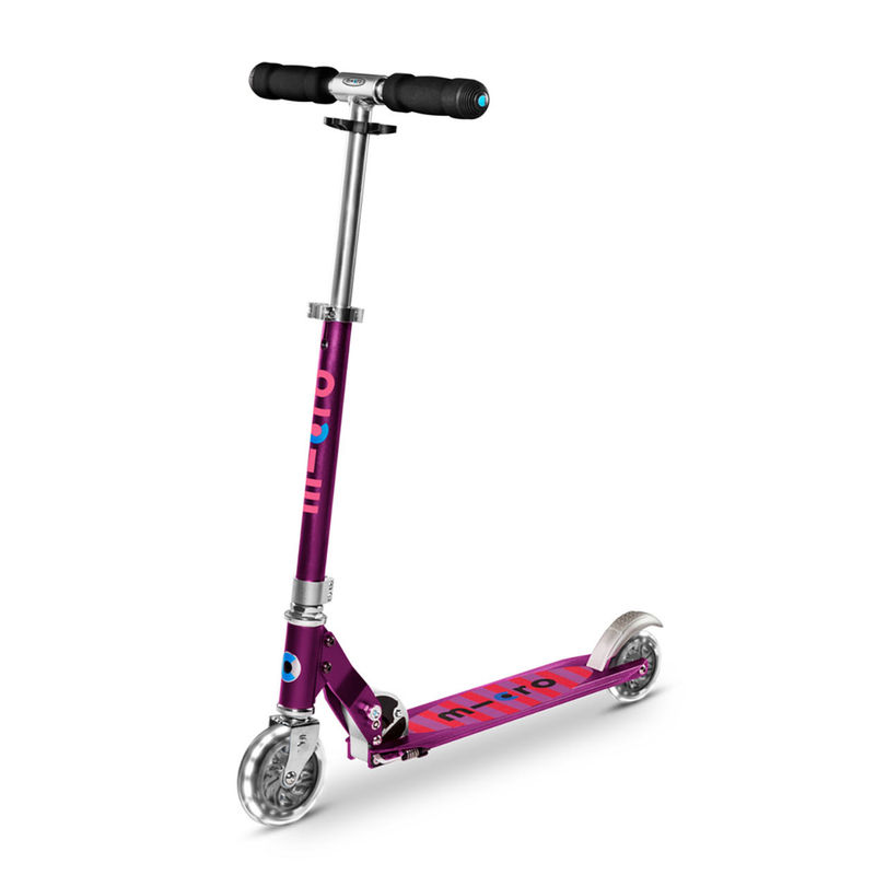 Micro Løbehjul - Sprite LED - Purple Stripe