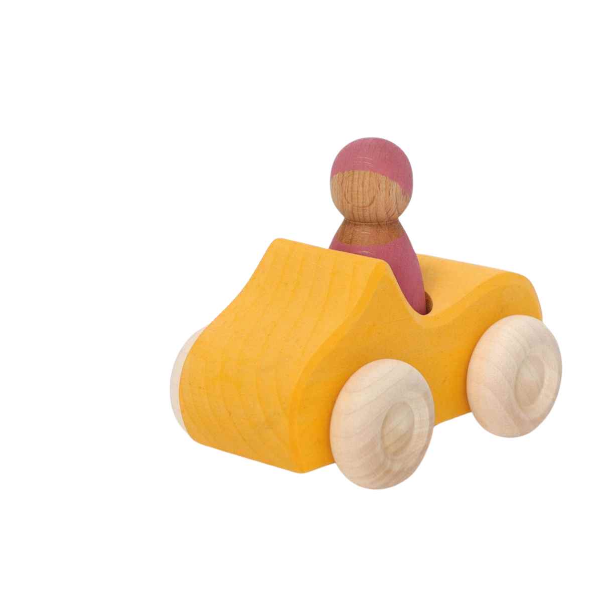 Grimm's bil i gul - small convertible yellow børnelegetøj