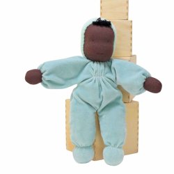 Grimms sd dukke i blt tj - Soft Doll Aqua