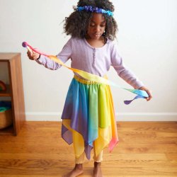 Sarah's Silks - Mini dansevimpel - Rainbow Streamer