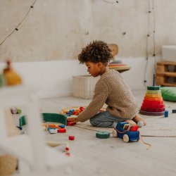 Grimms lastbil med 10 klodser