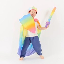 Sarahs Silks - Kappe i regnbuefarver - Rainbow Cape