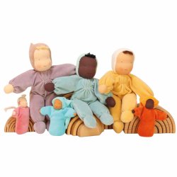 Grimms dejlig dukke i gult tj - Soft Doll Sun