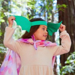 Sarah's Silks - Udkldnings re - Green Dinosaur Ears