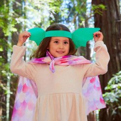 Sarah's Silks - Udkldnings re - Green Dinosaur Ears