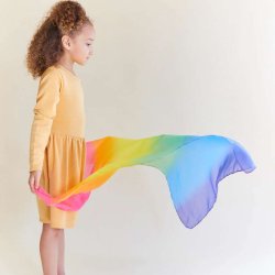 Sarah's Silks - Regnbue Legesilke - Rainbow Playsilk