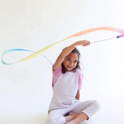 Sarah's Silks - Stor dansevimpel - Rainbow Streamer