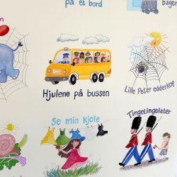 Plakat med brnesange - Hva' skal vi synge?