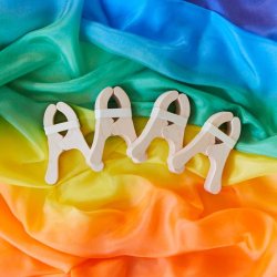 Sarah's Silks - St med fire legeklemmer - Playclips