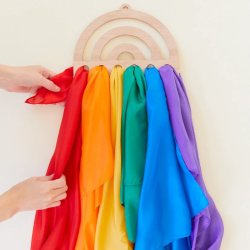 Sarah's Silks - Rainbow Playsilk Display