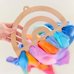 Sarah's Silks - Rainbow Playsilk Display