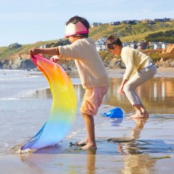 Sarah's Silks - Regnbue Legesilke - Rainbow Playsilk