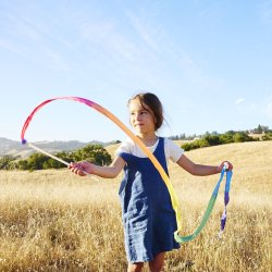 Sarah's Silks - Stor dansevimpel - Rainbow Streamer