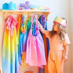 Sarahs Silks - Kappe i regnbuefarver - Rainbow Cape