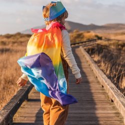 Sarahs Silks - Kappe i regnbuefarver - Rainbow Cape