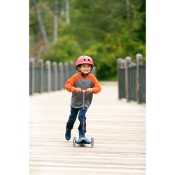 Micro Lbehjul - Mini Deluxe LED - Navy Blue