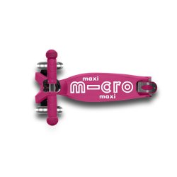 Micro Lbehjul - Maxi Deluxe Foldbar LED - Berry Red