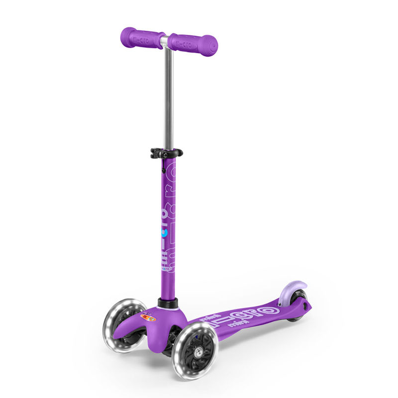 Micro Løbehjul - Mini Deluxe LED - Purple